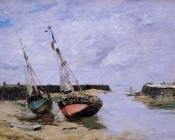 Trouville, the Jettys, Low Tide - 尤金·布丹